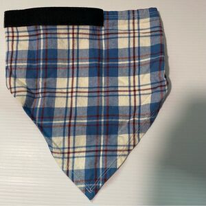 Duluth Trading Co Free Swingin Dog Lovin Flannel blue Plaid Bandana collar